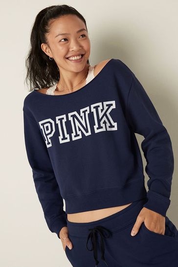 Victoria's Secret PINK Everyday Lounge Off The Shoulder Sweatshirt