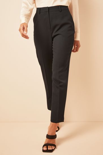 black ankle grazer trousers