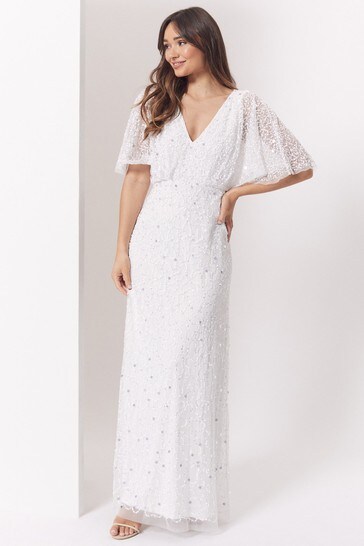 Maya Wedding Angle Sleeve Maxi Dress 