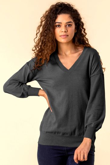 Buy Roman V-Neck Long Sleeve Jumper 