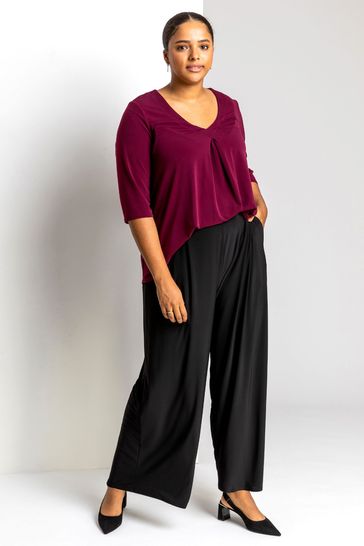 wide leg trousers plus size uk