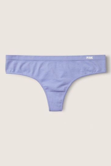 Victoria's Secret PINK Dusty Periwinkle Seamless Thong Knicker