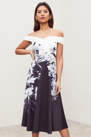 Buy Lipsy Bardot Scuba Prom Dress from 