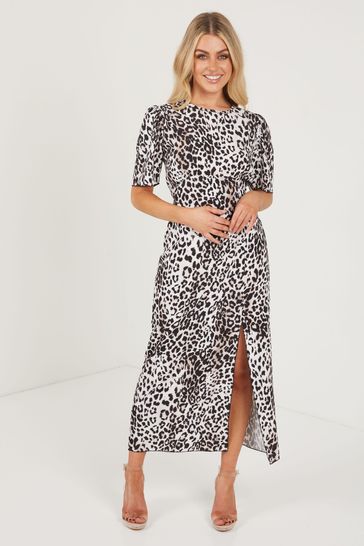 Buy Quiz Animal Print Midi Dress from 