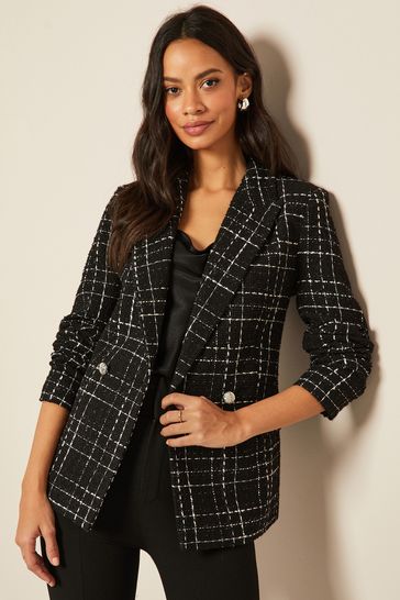 Boucle military jacket