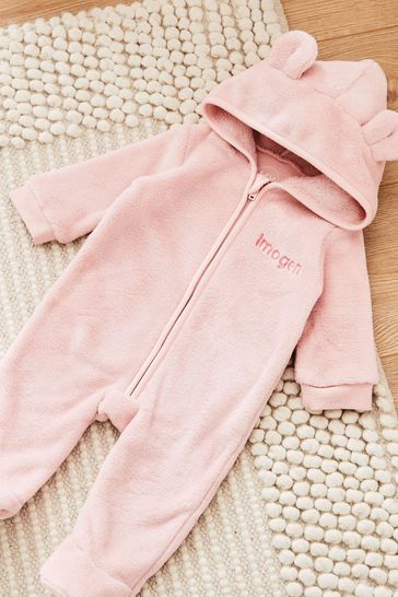 Fleece onesie deals baby girl