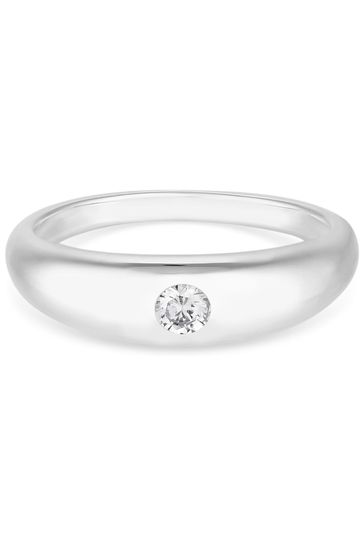 Sterling silver cubic on sale zirconia band rings