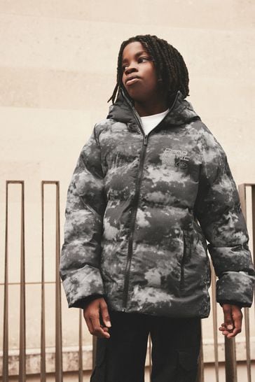 Fleece lined puffer coat store