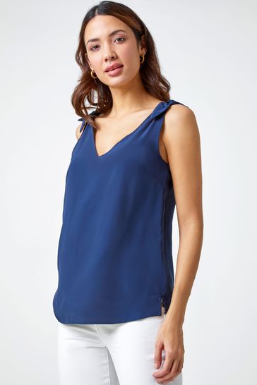 Buy Roman Tie Detail Strap Cami Top from the Laura Ashley online shop