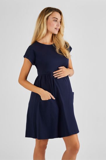 JoJo Maman B b Navy Maternity T Shirt Dress