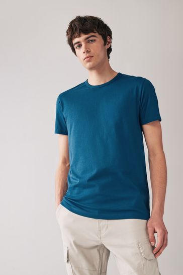 Core Blue/Green/Grey Slim Fit T-Shirts 5 Pack