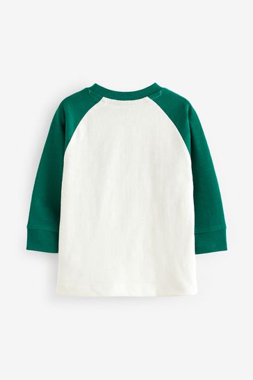 Green Long Sleeve Varsity T-Shirt (3mths-7yrs)
