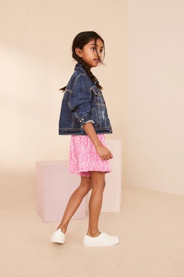 Pink Ditsy Floral Pull On Skort (3-16yrs)