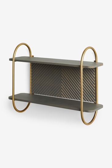 Charcoal Grey Valencia 2 Tier Shelf