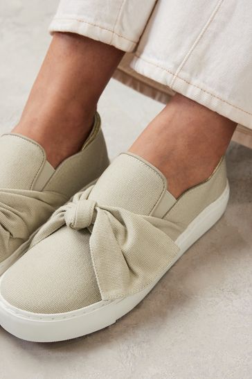 Bow slip on trainers shop