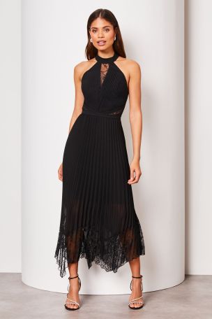 Lipsy halter on sale neck dress