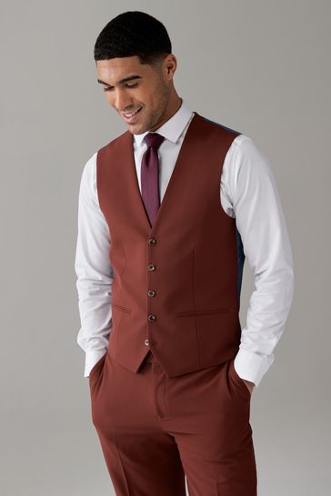 Brick Red Motionflex Stretch Waistcoat