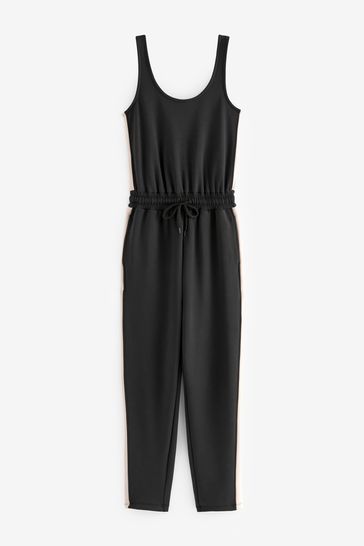 Striped jersey jumpsuit discount