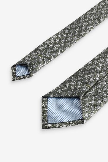 Green Turtle Pattern Tie