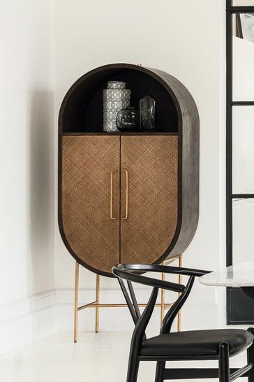 Buy Barker and Stonehouse Betsy Rattan Wine Cabinet from the Laura