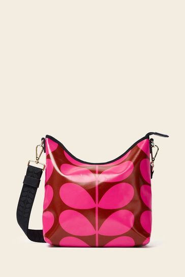 Buy Orla Kiely Pink Carry Cross Body 100 Cotton Bag from the Laura Ashley online shop