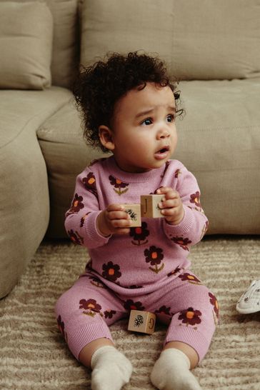 Buy Baby Knitted 100 Cotton Jumper and Leggings Set 0mths 2yrs from Next