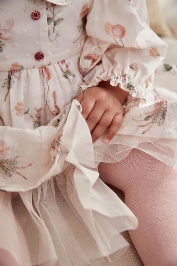 Buy Baby Woven Dress with Tights 0mths 2yrs from Next