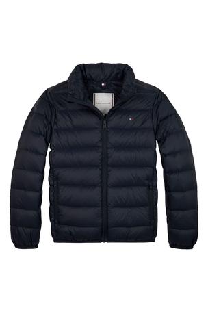Blue tommy hilfiger deals puffer jacket