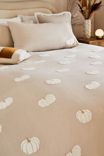 Buy Tufted Pumpkin Brushed 100 Cotton Duvet Cover and Pillowcase Set from Next
