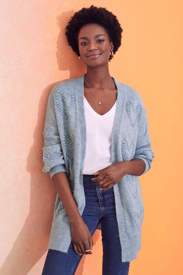 bobble heart cardigan