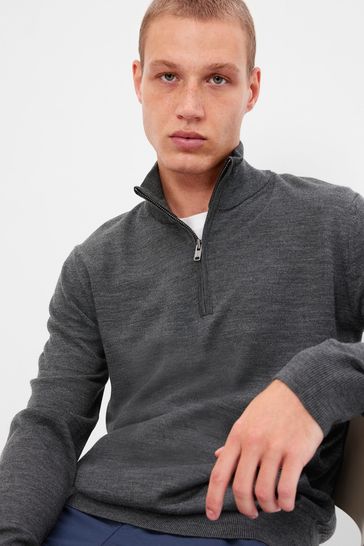 Gap Merino Half-Zip Mock Neck Jumper 