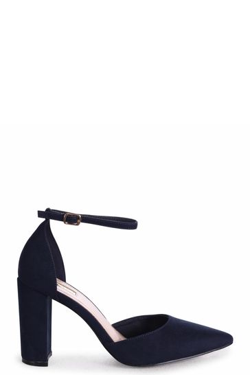 block heel court shoes with ankle strap