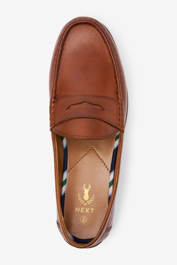 Tan penny loafers womens top