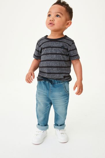 Stretch pull on sales jeans