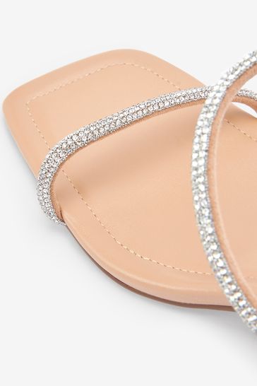 Cream mules cheap flat