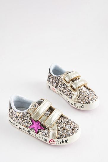 Forever 21, Shoes, Gold Glitter Sneakers