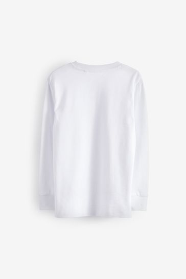 Black/White/Grey 4 Pack Long Sleeve Cosy T-Shirts (3-16yrs)