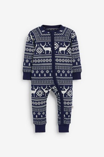 Buy The Little Tailor Baby and Childrens Navy Reindeer Christmas fairisle  Onesie from Next Italy