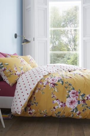 Catherine Lansfield Canterbury Floral Easy Care Duvet Cover Set 