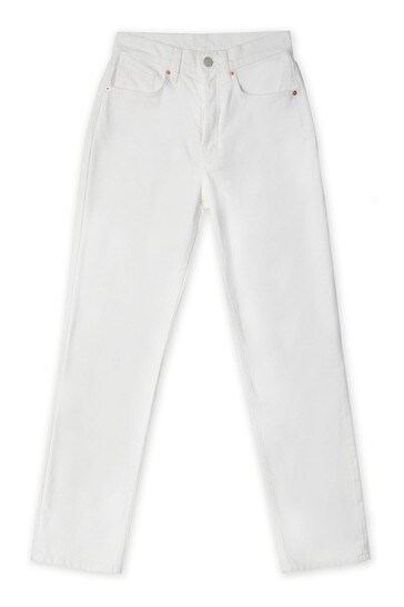 Albaray Womens White Straight Leg Jeans 