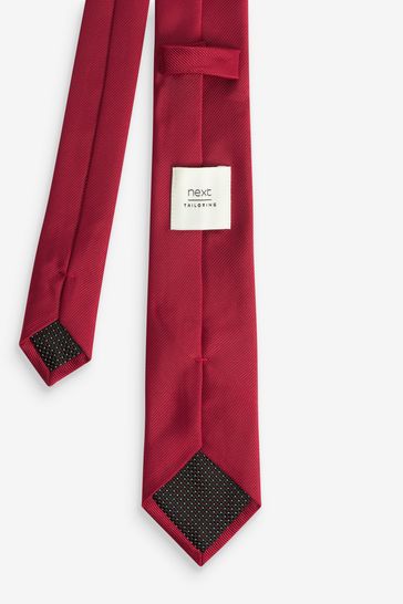 Red Slim Twill Tie