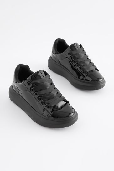 All black chunky trainers hot sale