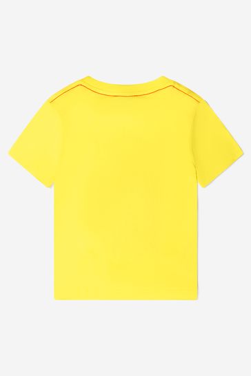 소년 유기농 코튼 하와이 티셔츠 에 옐로우