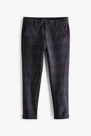 Navy Blue Formal Check Trousers 3 16yrs