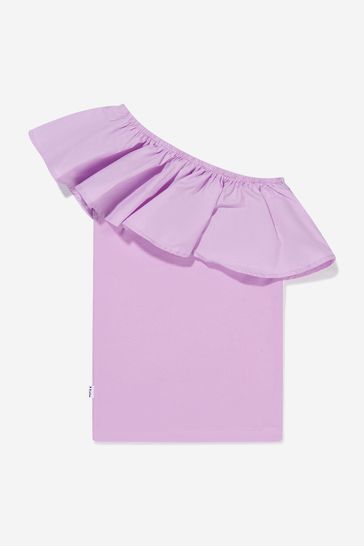 Girls Organic Cotton Sleeveless Top in Purple