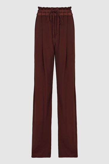 Reiss Raya Wide Leg Pull-On Trousers 