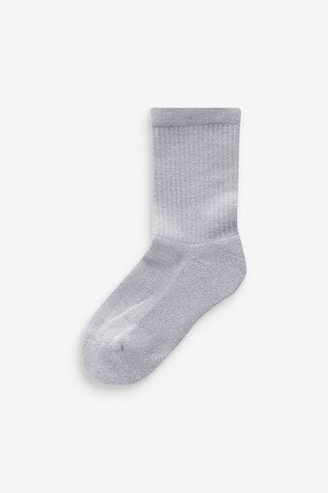 Grey Ribbed Boot Socks 5 Pack