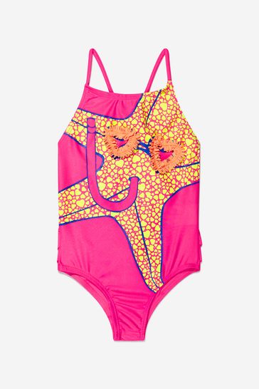 Girls Snorkeling Starfish Swimsuit in Pink