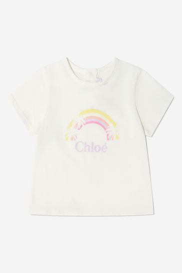 Baby Girls Ivory Cotton Jersey T-Shirt