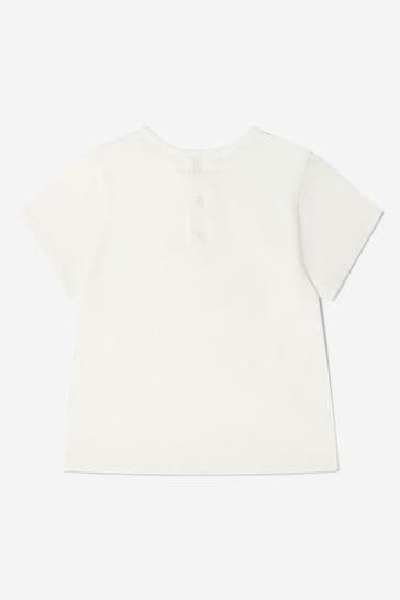 Baby Girls Ivory Cotton Jersey T-Shirt